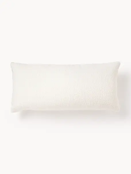 Coussin de canapé bouclé Sofia, Bouclette blanc cassé, larg. 30 x long. 70 cm