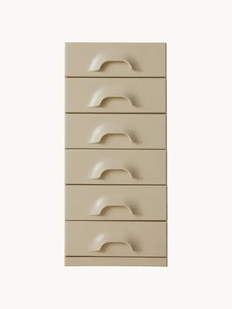 Credenza alta Ginger, Pannelli di fibra a media densità (MDF), Bianco crema, Larg. 45 x Alt. 98 cm