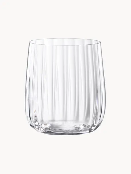 Kristall-Gläser Life Style, 4 Stück, Kristallglas, Transparent, Ø 8 x H 9 cm, 340 ml