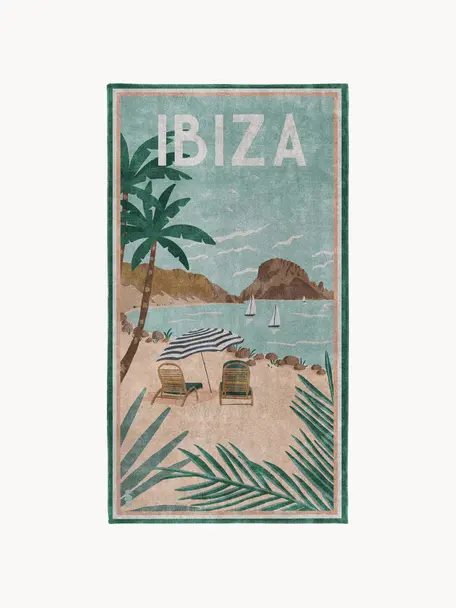 Serviette de plage Ibiza, Multicolore, larg. 90 x long. 170 cm