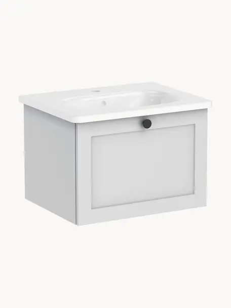Koupelnová skříňka s umyvadlem Rafaella, Š 60 cm, Světle šedá, Š 60 cm, V 42 cm