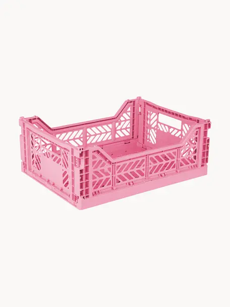 Caja plegable Midi, 40 cm, Plástico, Rosa, An 40 x F 30 cm