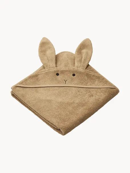 Asciugamano per bambini Rabbit, 100 % cotone, Marrone, Larg. 100 x Lung. 100 cm