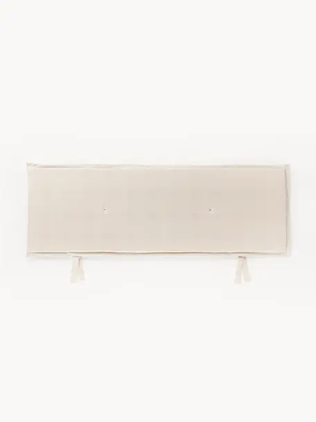 Cuscino panca monocromatico Ortun, Rivestimento: 100% polipropilene, Beige chiaro, Larg. 48 x Lung. 120 cm