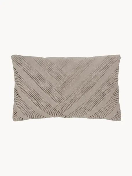 Poszewka na poduszkę z lnu Maya, 51% len, 49% bawełna, Beżowy, S 30 x D 50 cm