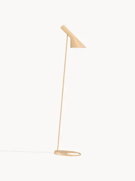 Kleine leeslamp AJ, Lamp: gecoat staal, Lichtbeige, H 130 cm