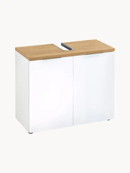 Meuble sous vasque Julian, larg. 70 cm, Blanc, bois, larg. 70 x haut. 58 cm