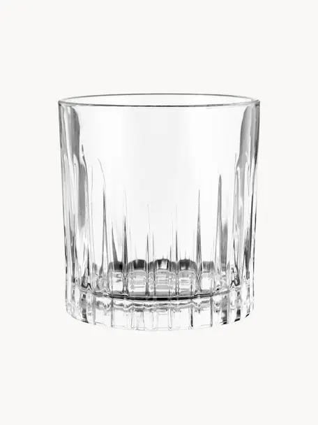 Bicchieri whisky in cristallo Timeless 6 pz, Cristallo Luxion, Trasparente, Ø 9 x Alt. 9 cm, 360 ml