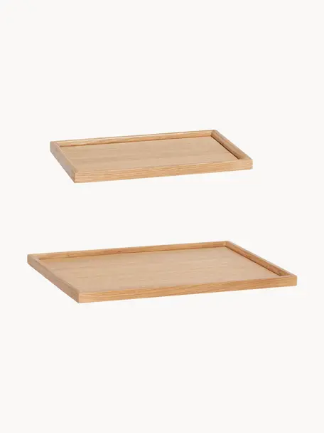 Handgefertigte Deko-Tabletts Nature, 2er-Set, Eichenholz

Dieses Produkt wird aus nachhaltig gewonnenem, FSC®-zertifiziertem Holz gefertigt., Helles Holz, Set in verschiedenen Größen