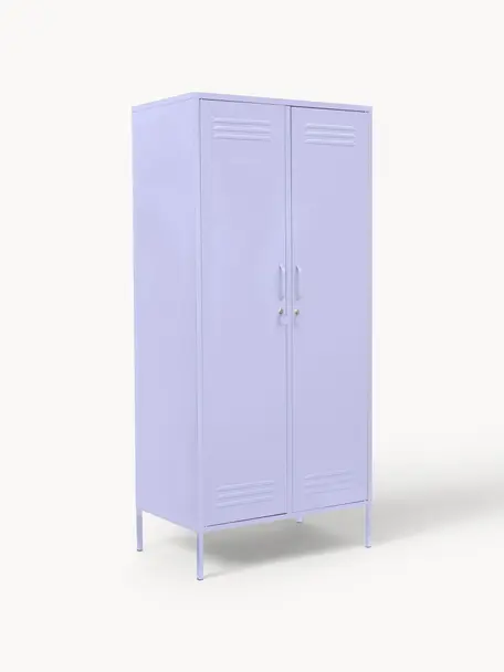 Petite armoire Twinny, Acier, revêtement par poudre, Lilas, larg. 85 x haut. 183 cm