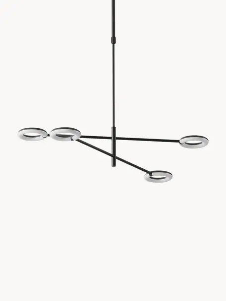 Lampa wisząca LED Odeon, Czarny, biały, S 80 x W 80 cm