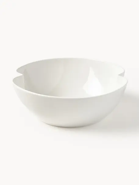 Cuenco de porcelana Nera, Porcelana esmaltada, Blanco brillante, Ø 27 x Al 10 cm
