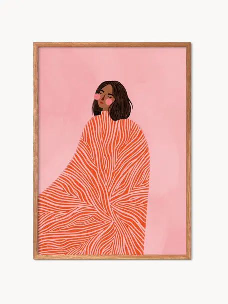 Plakát The Woman With the Swirls, Papír

Tento produkt je vyroben z udržitelných zdrojů dřeva s certifikací FSC®., Odstíny růžové, korálově červená, Š 30 cm, V 40 cm