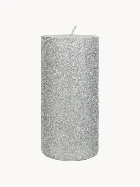 Bougie pilier Flair, Cire, Couleur argentée, Ø 7 x haut. 15 cm