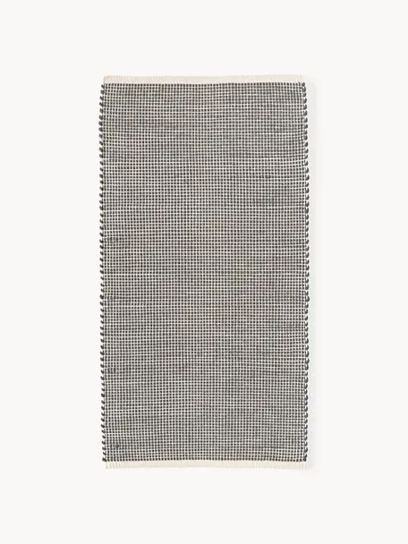 Tapis en laine tissé main Amaro, 67 % laine (certifiée RWS), 33 % coton

Les tapis en laine peuvent perdre des fibres lors des premières semaines et des peluches peuvent se former, ce phénomène est naturel et diminue à mesure de votre usage et du temps, Gris, beige clair, Larg. 80 x long. 150 cm (taille XS)