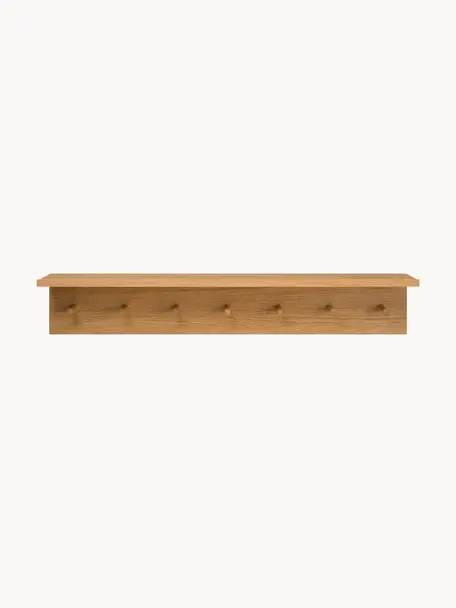 Perchero de pared de madera Place, 105 cm, Cuerpo: tablero de fibra de densi, Madera de roble, An 105 cm