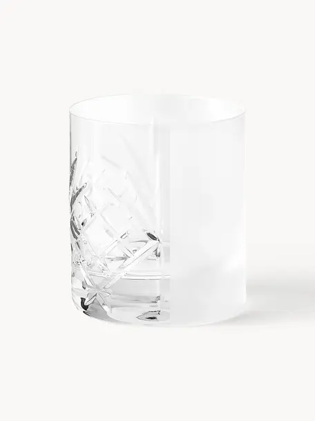 Vasos con relieves Intagli, 6 uds., Vidrio, Transparente, Ø 9 x Al 9 cm, 280 ml