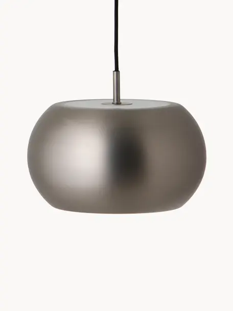 Design hanglamp BF, Lampenkap: metaal, satijn, Grijs, Ø 28 x H 16 cm