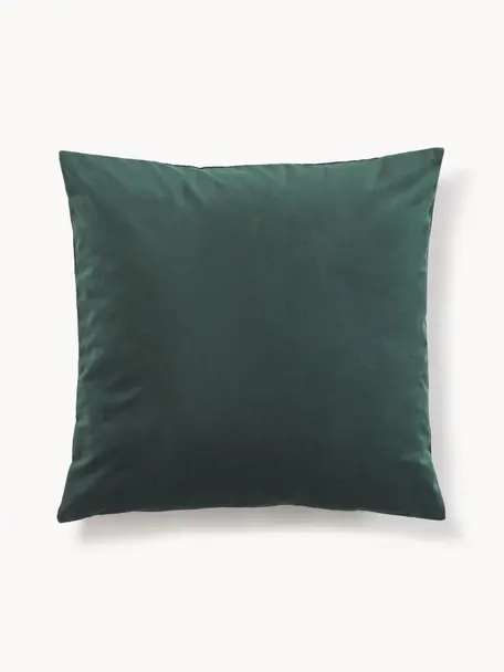 Poszewka na poduszkę z aksamitu Rush, 2 szt., 100% poliester z recyklingu, Ciemny zielony, S 45 x D 45 cm