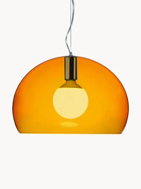Suspension Small FL/Y, Orange, transparent, Ø 38 x haut. 28 cm