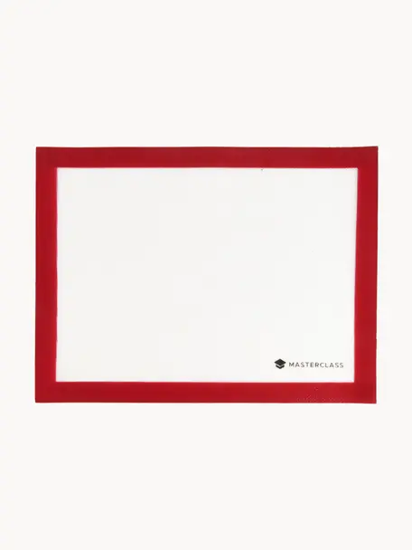 Flexible Antihaft-Silikon-Backmatte Miner, Kunststoff, Weiß, Rot, B 30 x L 40 cm