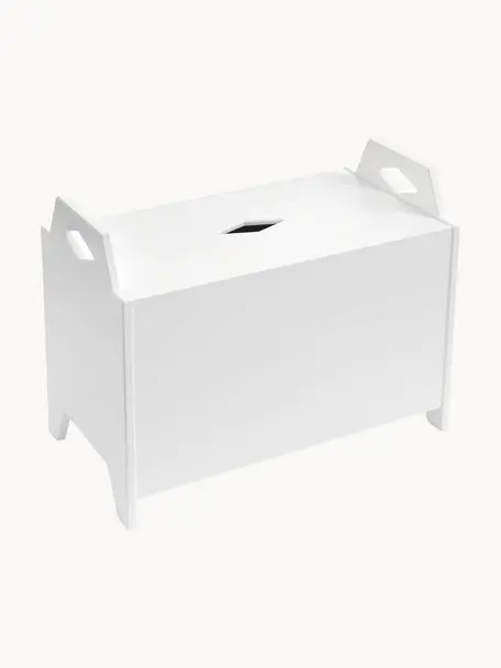 Coffre de rangement Luca, MDF, bois de bouleau, certifié FSC, Bois blanc laqué, larg. 45 x haut. 36 cm