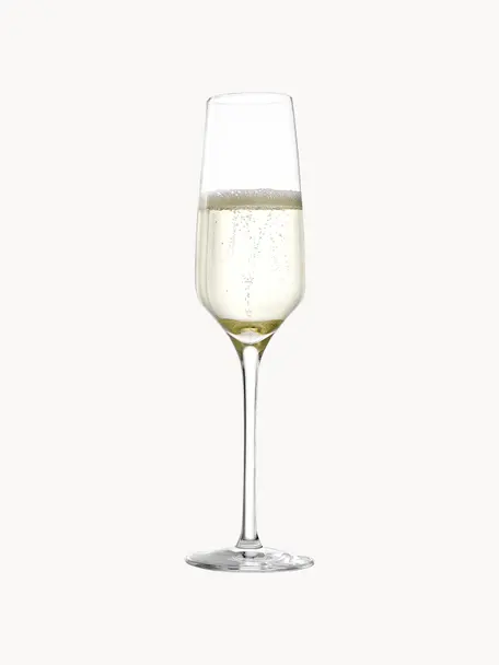 Flute champagne in cristallo Experience 6 pz, Cristallo, Trasparente, Ø 6 x Alt. 22 cm, 190 ml