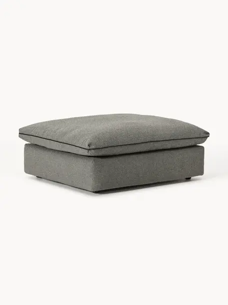 Hocker Felix, Bezug: 100 % Polyester Der strap, Gestell: Massives Kiefern- und Fic, Füße: Kunststoff Dieses Produkt, Webstoff Dunkelgrau, B 100 x T 110 cm