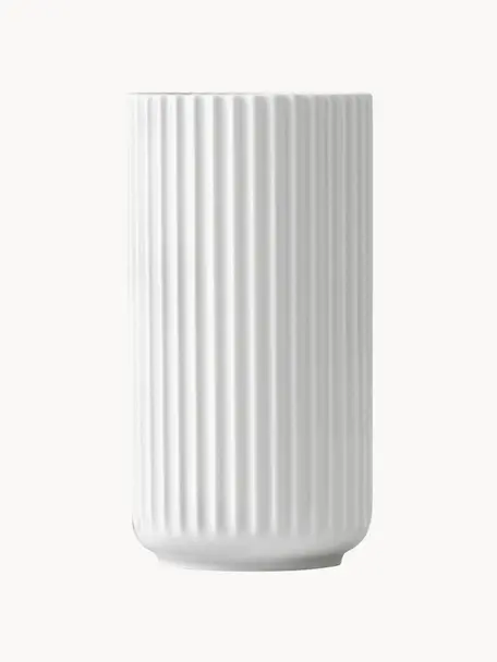 Wazon z porcelany Lyngby, Porcelana, Biały, Ø 11 x W 21 cm