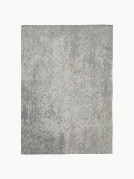 Alfombra de chenilla Babylon, Chenilla (100% algodón), Tonos grises, tonos beige, An 140 x L 200 cm(Tamaño S)