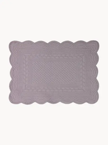 Tischsets Boutis, 2 Stück, 100% Baumwolle, Lila, B 49 x L 34 cm
