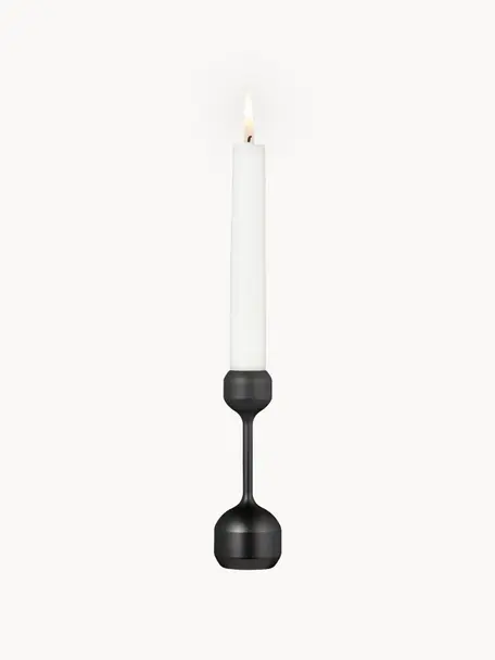 Kerzenhalter Silhouette, Metall, beschichtet, Schwarz, Ø 4 x H 12 cm