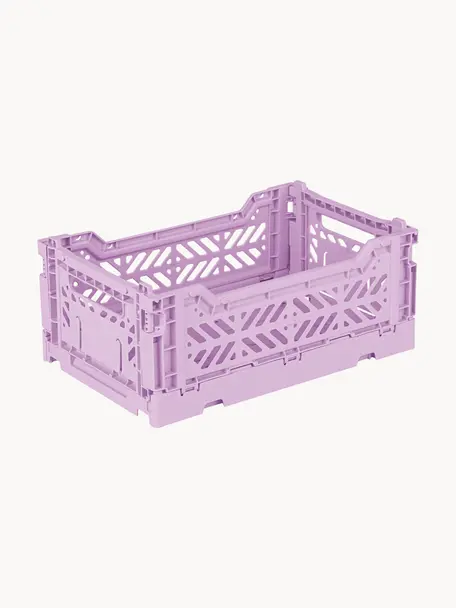Klappbare Aufbewahrungsbox Mini, B 27 cm, Kunststoff, Lavendel, B 27 x T 17 cm