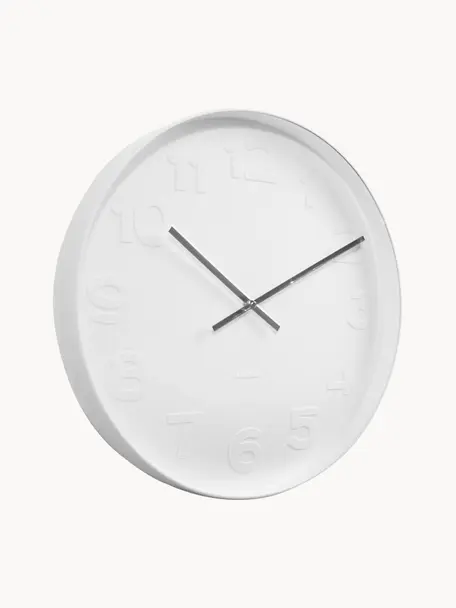 Zegar ścienny Mr. White, Biały, odcienie srebrnego, Ø 38 cm