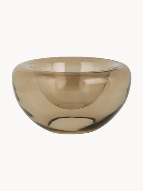 Coupe décorative en verre soufflé bouche Opal, Ø 36, Verre, soufflé bouche, Beige, transparent, Ø 36 x haut. 20 cm