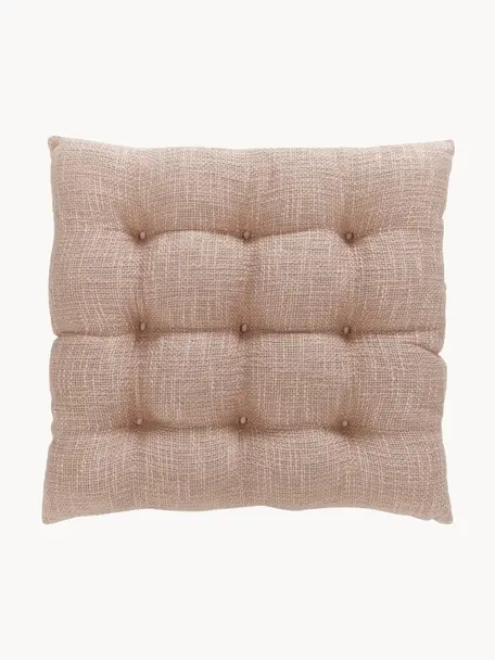 Baumwoll-Sitzkissen Sasha, Bezug: 100% Baumwolle, Altrosa, B 40 x L 40 cm