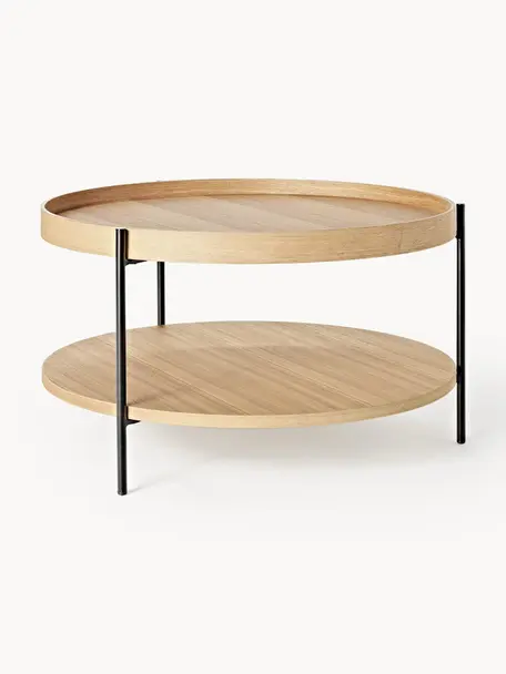 Kulatý dřevěný konferenční stolek Renee, Jasanové dřevo, Ø 69 cm