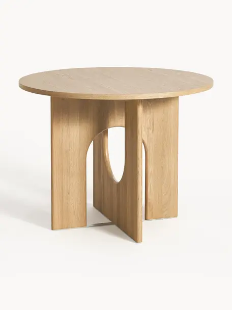 Tavolo rotondo Apollo, in varie misure, Gambe: legno di quercia laccato,, Legno di quercia, Ø 100 cm