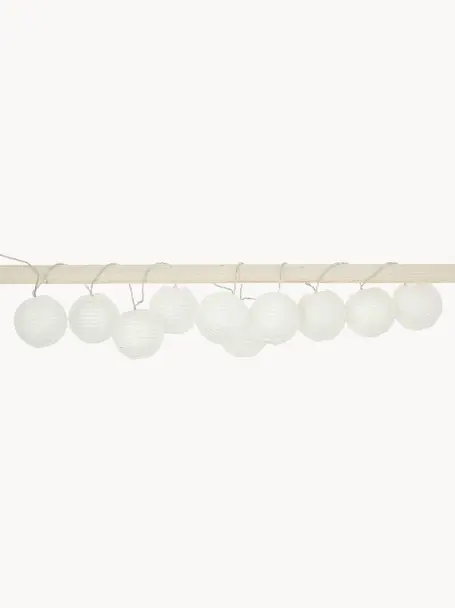Guirlande lumineuse LED Festival, long. 300 cm, Blanc, long. 300 cm, 10 lampions