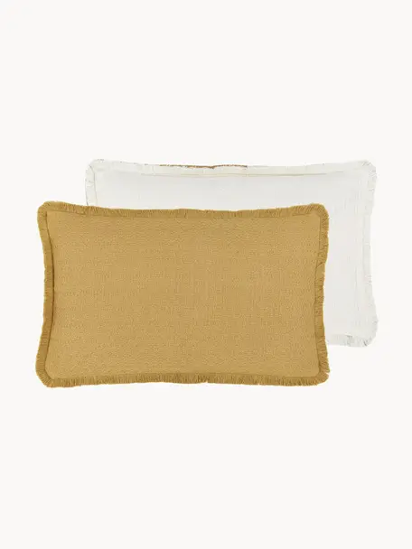 Funda de cojín Loran, 100% algodón, Amarillo, An 30 x L 50 cm