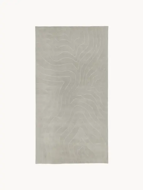 Tapis en laine tufté main Aaron, Grège, larg. 300 x long. 400 cm (taille XL)