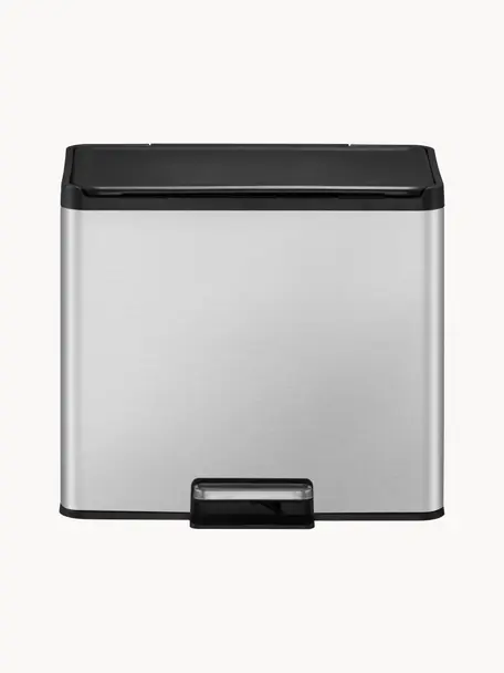 Kosz na śmieci z funkcją pedału Essential, 20 l + 9 l, Odcienie srebrnego, S 46 x W 41 cm, 20 l + 9 l