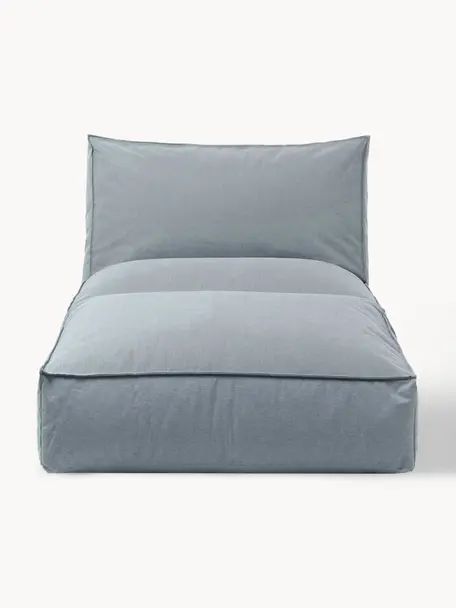 Canapé lounge d'extérieur Stay, réglable, Tissu gris-bleu, larg. 80 x prof. 190 cm