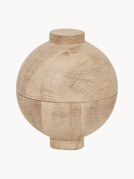 Aufbewahrungsdose Sphere, Holz, Holz, Ø 12 x H 15 cm