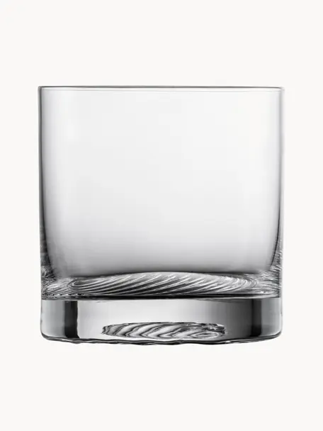 Verres à whisky en cristal Echo, 4 pièces, Verre cristal Tritan, Transparent, Ø 9 x haut. 9 cm, 390 ml