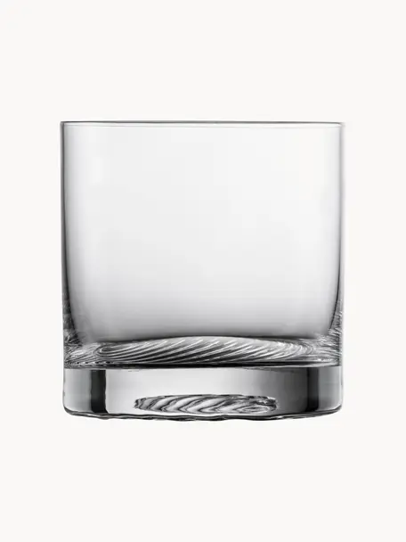 Křišťálové sklenice na whisky Echo, 4 ks, Tritanové křišťálové sklo, Transparentní, Ø 9 cm, V 9 cm, 390 l