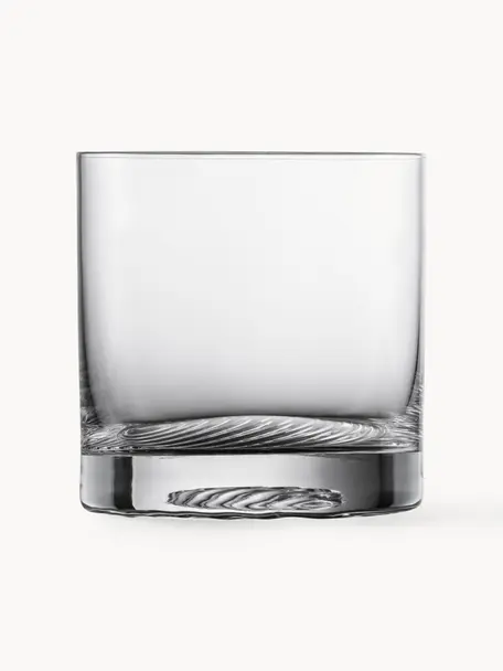 Kristall-Whiskygläser Echo, 4 Stück, Tritan-Kristallglas

Bring den Glanz von Kristallglas auf Deinen Esstisch! Das Glas ist außergewöhnlich transparent und schwer, dadurch fühlt es sich wertig an und sieht gleichzeitig auch noch gut aus. Zudem machen die filigranen Schliffe jedes Stück zu einem besonderen It-Piece, das sowohl praktisch als auch schön ist., Transparent, Ø 9 x H 9 cm, 390 ml