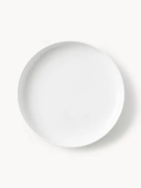 Assiettes plates en porcelaine Nessa, 2 pièces, Porcelaine de haute qualité, émaillé, Blanc cassé, haute brillance, Ø 26 cm