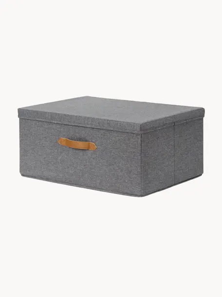 Aufbewahrungsbox Premium, Dunkelgrau, Braun, B 54 x T 40 cm
