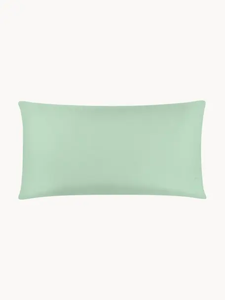 Funda de almohada de satén Comfort, 45 x 85 cm, Verde salvia, An 45 x L 85 cm